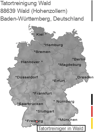 Tatortreinigung Wald (Hohenzollern), 88639 Wald