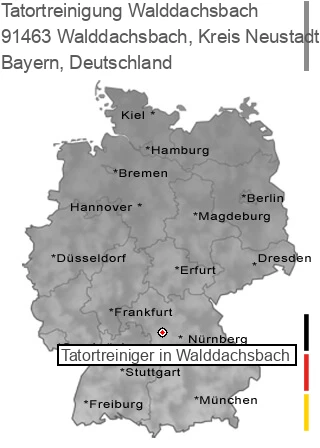 Tatortreinigung Walddachsbach, Kreis Neustadt an der Aisch, 91463 Walddachsbach
