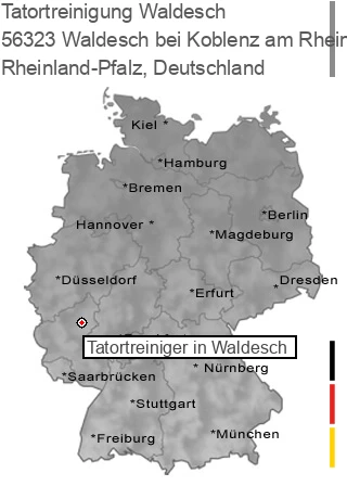 Tatortreinigung Waldesch bei Koblenz am Rhein, 56323 Waldesch