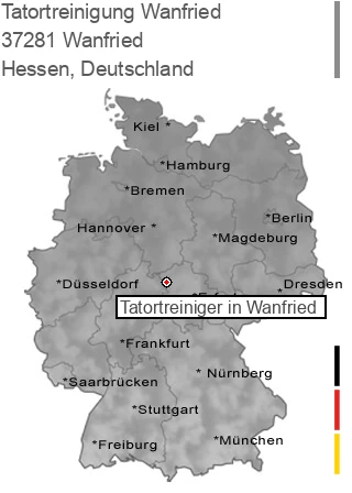 Tatortreinigung Wanfried, 37281 Wanfried