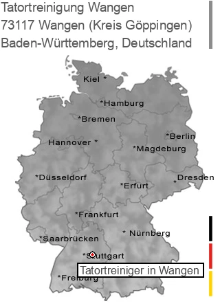 Tatortreinigung Wangen (Kreis Göppingen), 73117 Wangen