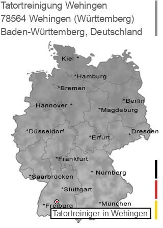 Tatortreinigung Wehingen (Württemberg), 78564 Wehingen