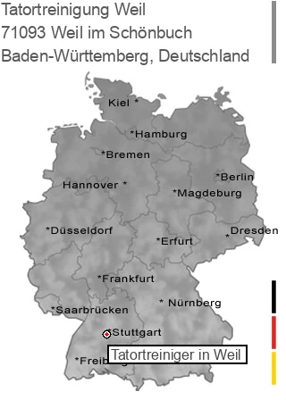 Tatortreinigung Weil im Schönbuch, 71093 Weil