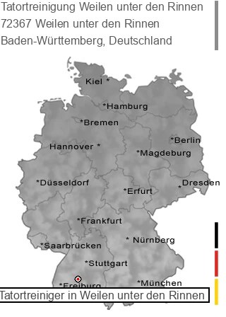 Tatortreinigung Weilen unter den Rinnen, 72367 Weilen unter den Rinnen