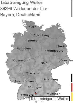 Tatortreinigung Weiler an der Iller, 89296 Weiler