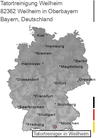 Tatortreinigung Weilheim in Oberbayern, 82362 Weilheim