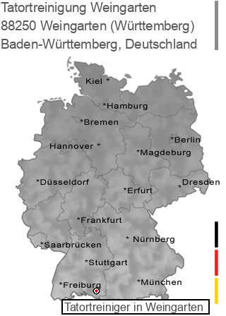 Tatortreinigung Weingarten (Württemberg), 88250 Weingarten