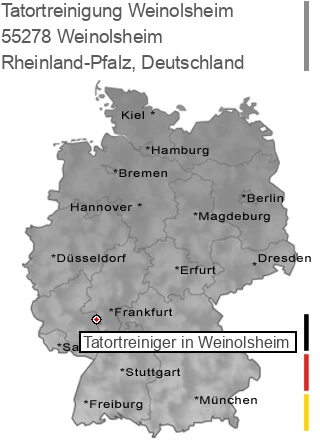 Tatortreinigung Weinolsheim, 55278 Weinolsheim