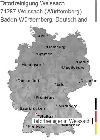 Tatortreinigung 71287 Weissach, Baden-Württemberg Tatortreinigung Weissach (Württemberg), 71287 Weissach