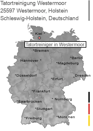 Tatortreinigung Westermoor, Holstein, 25597 Westermoor