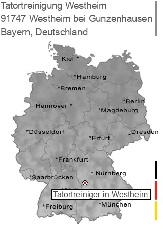 Tatortreinigung Westheim bei Gunzenhausen, 91747 Westheim