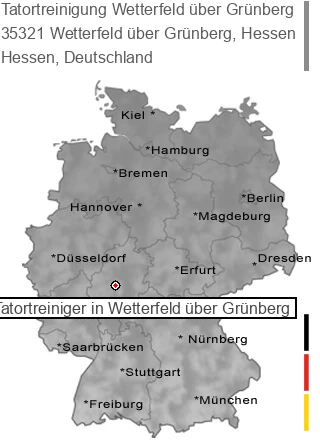 Tatortreinigung Wetterfeld über Grünberg, Hessen, 35321 Wetterfeld über Grünberg