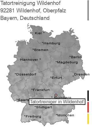 Tatortreinigung Wildenhof, Oberpfalz, 92281 Wildenhof
