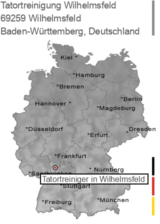Tatortreinigung Wilhelmsfeld, 69259 Wilhelmsfeld