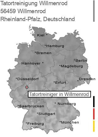 Tatortreinigung Willmenrod, 56459 Willmenrod