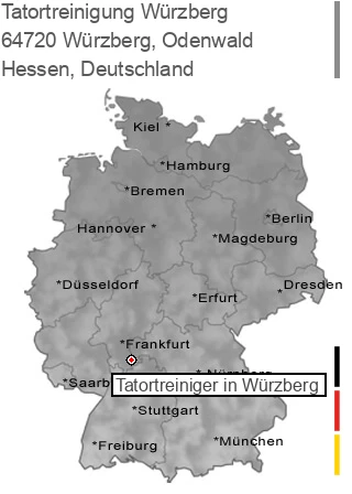 Tatortreinigung W&uuml;rzberg, Odenwald, 64720 Würzberg