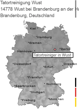 Tatortreinigung Wust bei Brandenburg an der Havel, 14778 Wust