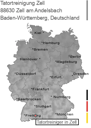 Tatortreinigung Zell am Andelsbach, 88630 Zell