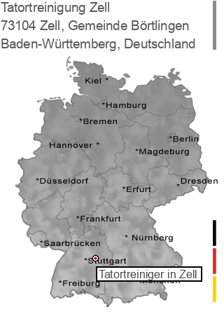 Tatortreinigung 73104 Zell, Baden-Württemberg Tatortreinigung Zell, Gemeinde Börtlingen, 73104 Zell
