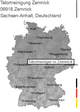 Tatortreinigung Zemnick, 06918 Zemnick