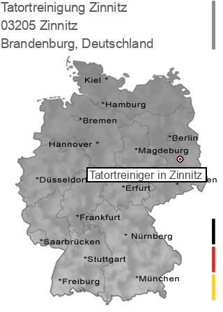 Tatortreinigung Zinnitz, 03205 Zinnitz